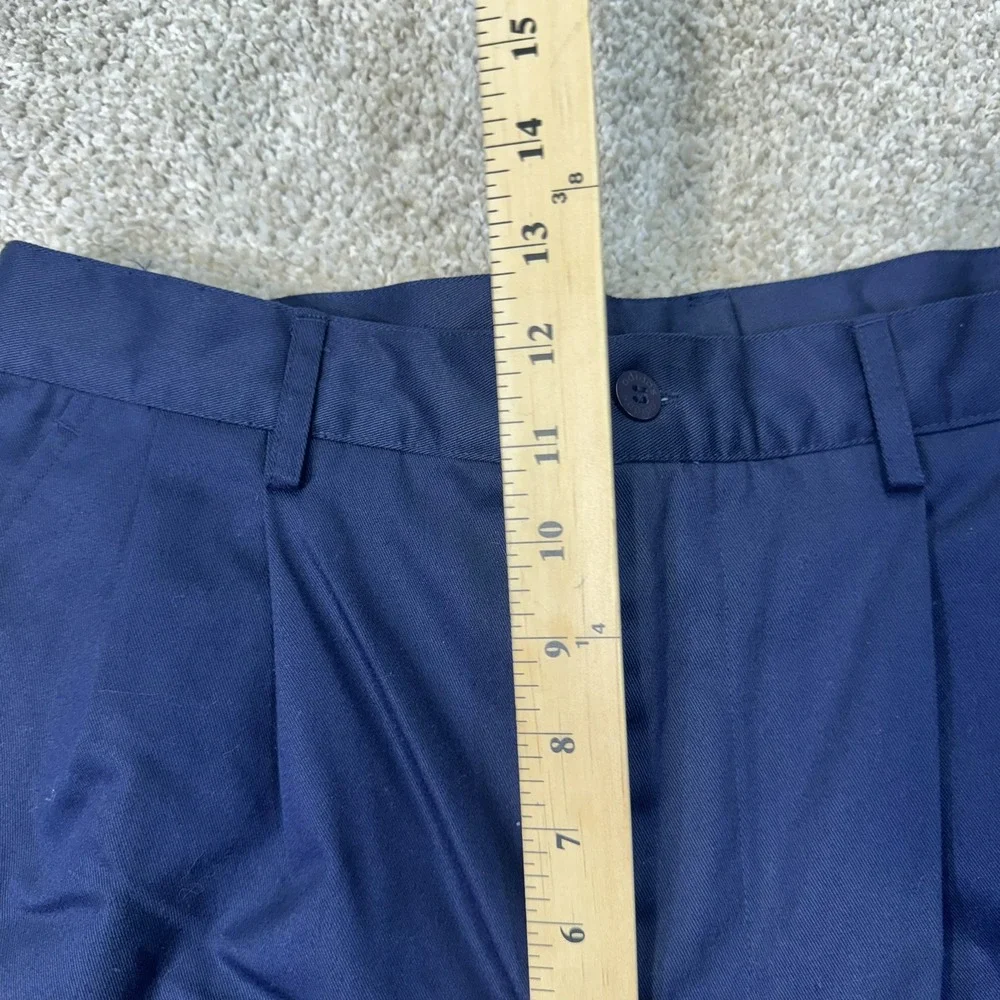 Adidas Pants Mens 34 TM Sideline Pan Navy Blue Pleated Vintage NEW